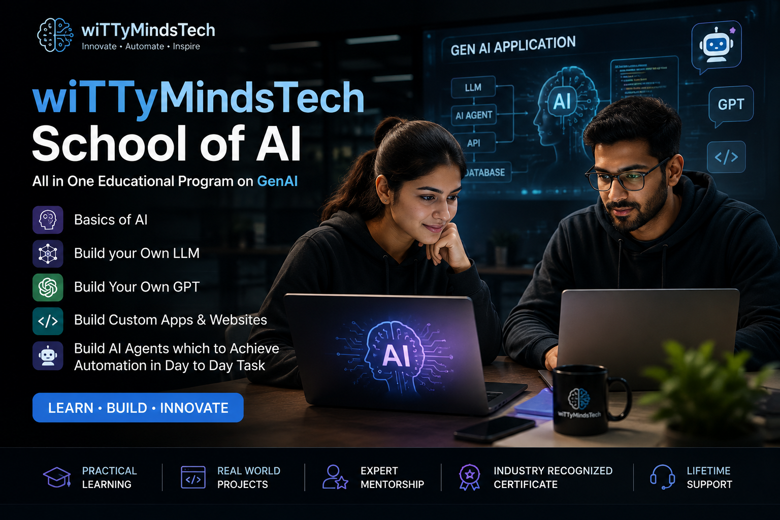 School of AI and GenAI by wiTTyMindsTech